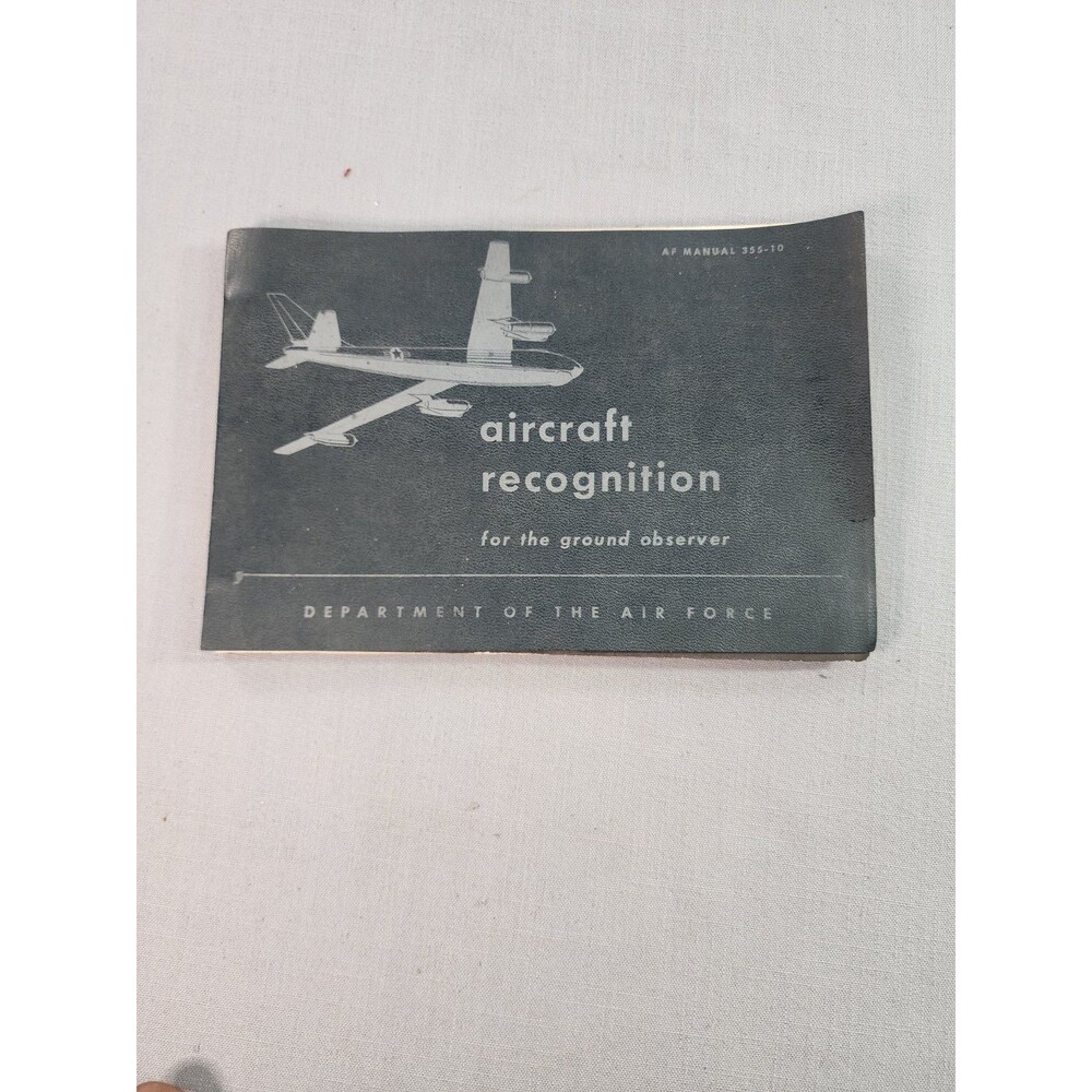 Vintage 1955 U.S. Air Force Aircraft Recognition Manual AF 355-10 Ground...